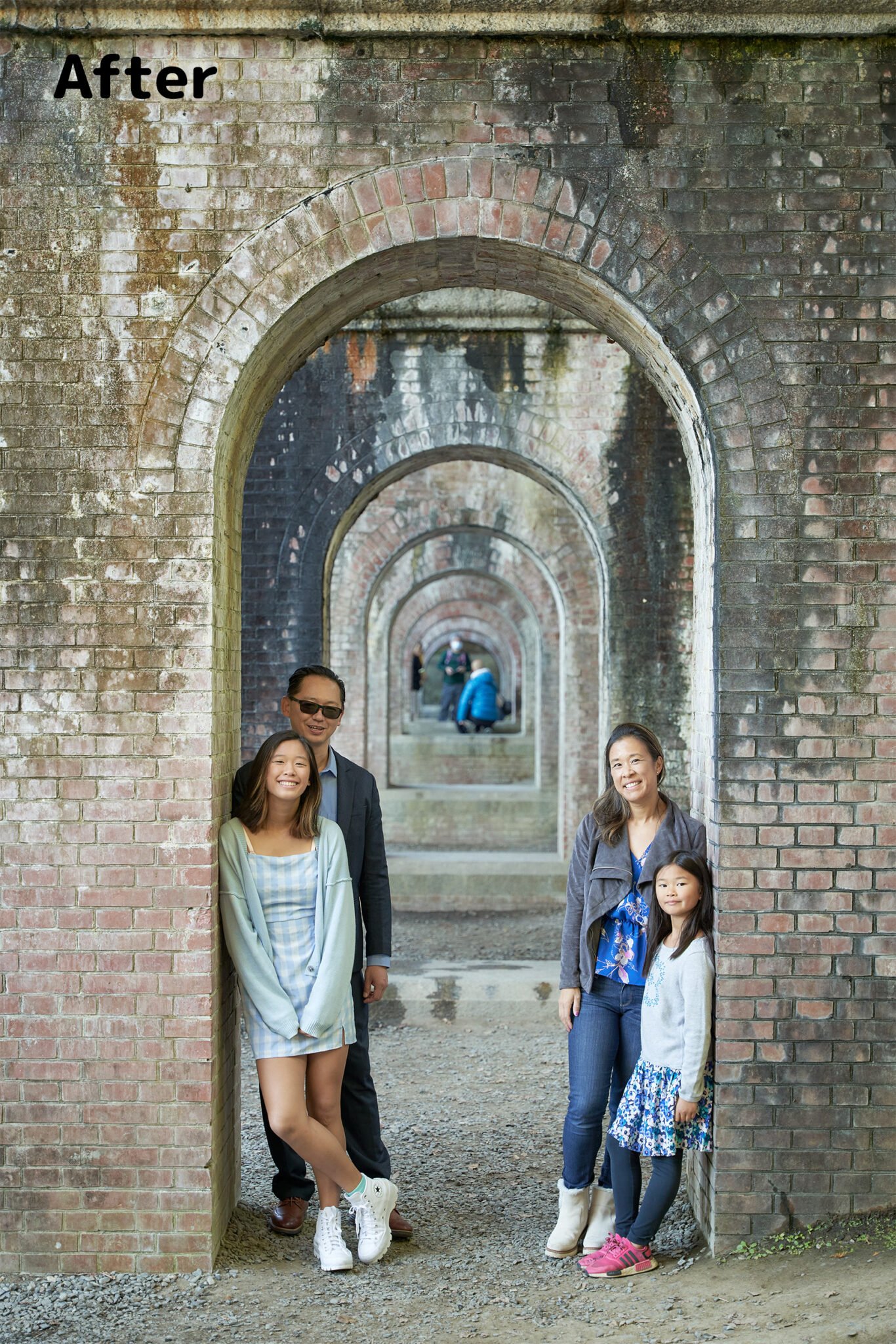 After photo edit: vertical Kyoto portrait, retouched