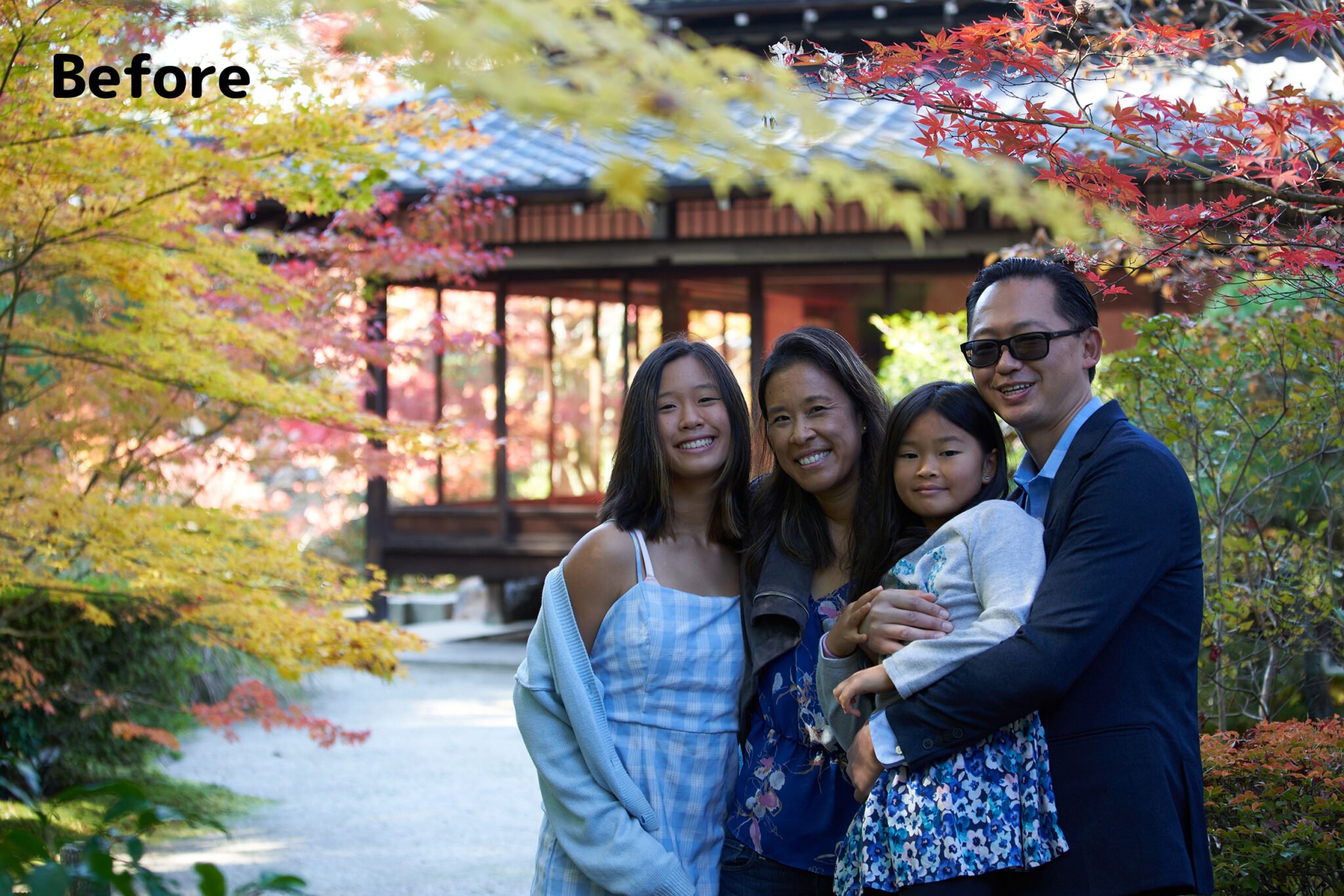 Before photo edit: Kyoto photoshoot portrait, unedited