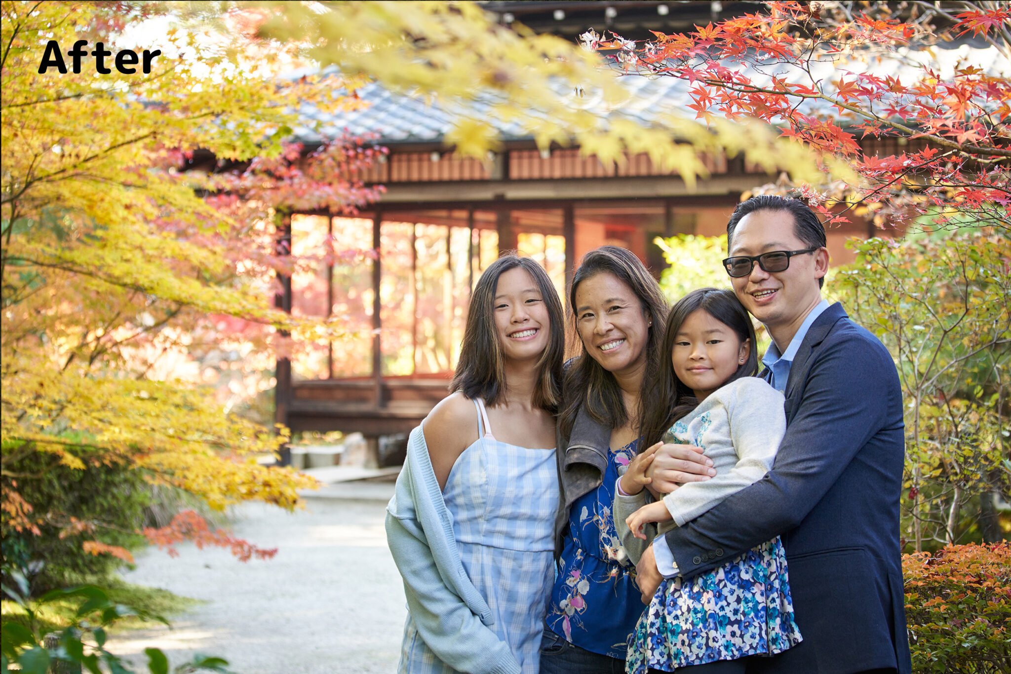 After photo edit: Kyoto photoshoot portrait, retouched